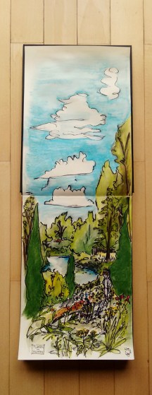 Planten un Blomen, Ink & Water-Soluble crayons.