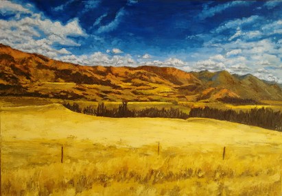 Mackenzie Country, New Zealand   Oil on Canvas, 70 x 100 cm